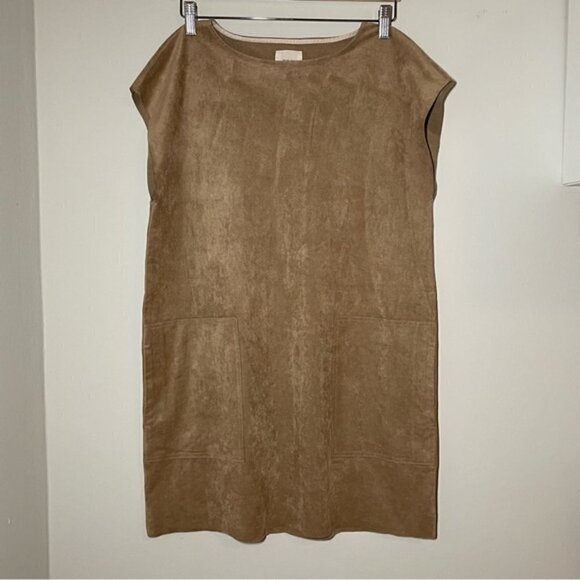 Aritzia Wilfred Free Nori Faux Vegan Suede Dress size S - Picture 3 of 6
